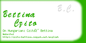 bettina czito business card